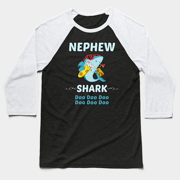 Family Shark 1 NEPHEW Baseball T-Shirt by blakelan128